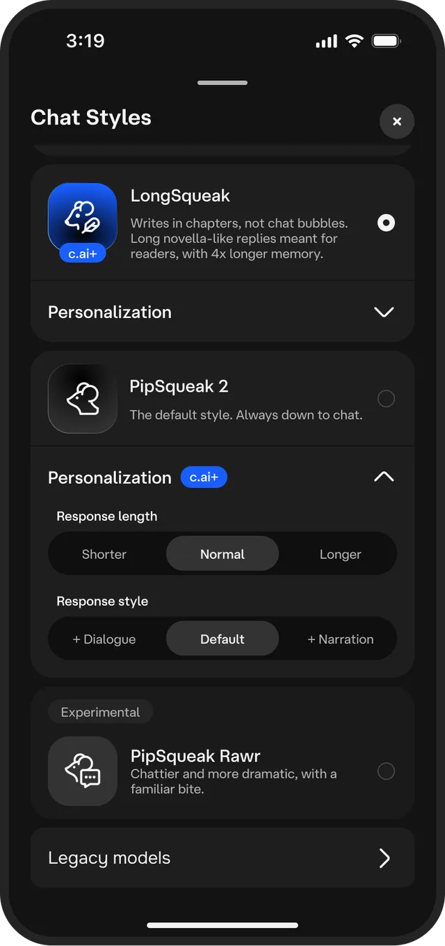 Chat Style Control