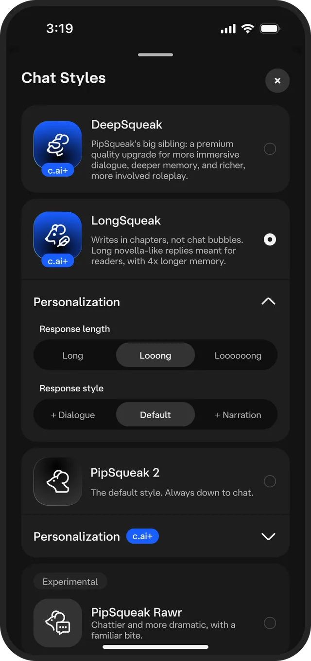 A New, Longer Form Chat Style?!