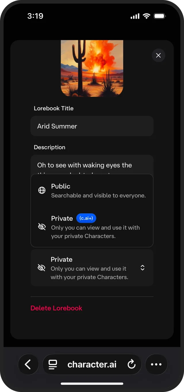 Private Lorebooks